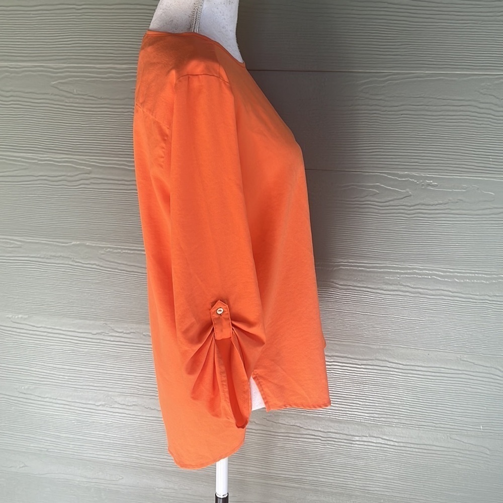 Zara Basic Roll Tab Sleeve Blouse - image 3